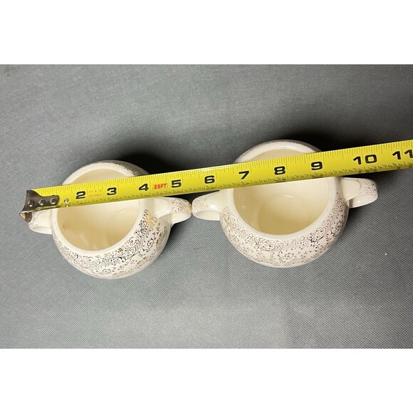 Sugar and Creamer Set Royal China Rose Glory 22 Kt Gold Union Made-Set 3-1950s - Picture 12 of 13